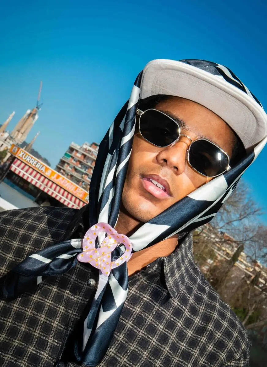 Pretzel hårklemme - pink